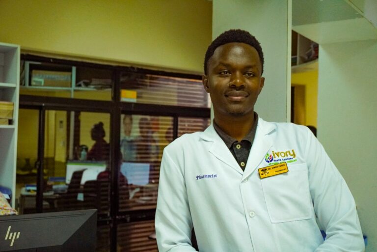 a man in a white coat
